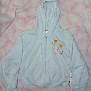 Hello Kitty & Friends Care Bears White Hoodie with Rainbow Accents